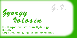 gyorgy volosin business card